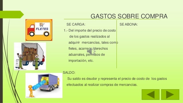 Resultado de imagen para gastos sobre compras contabilidad