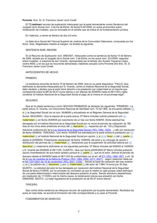 Ejercicio maternidad N.5