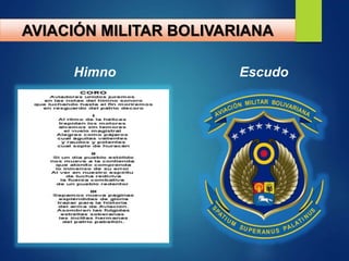 AVIACIÓN MILITAR BOLIVARIANA
Himno Escudo
 