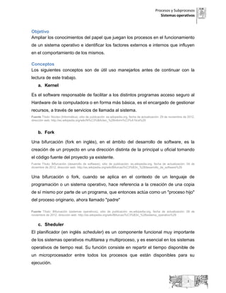 Trabajo de procesos y subprocesos | DOCX