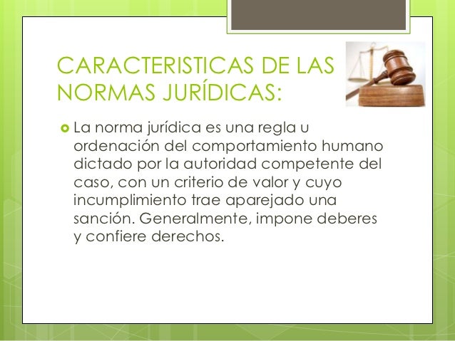 Caracteristicas de las Normas Juridicas