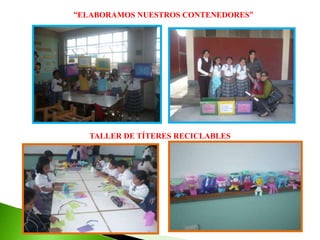 FOTOS Aplicación del pre test en los estudiantes  del quinto grado de Educación primaria de la Institución Educativa Ricardo Palma nº 10223 – Chiclayo – 2010 