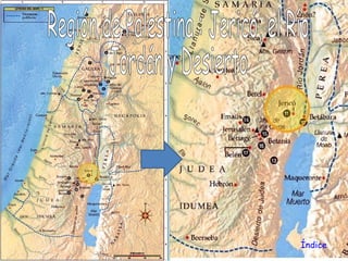 Mapa Rodeando Jerico Trabajo de religion jerico rio jordan y desierto | PPT