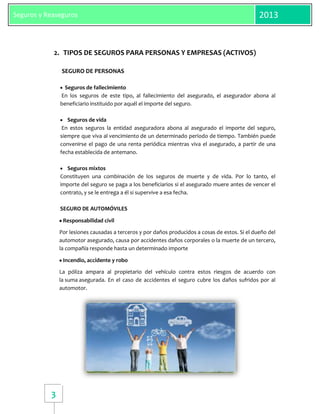 Trabajo de seguros y reaseguros resuelto | DOCX
