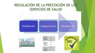 REGULACIÓN DE LA PRESTACIÓN DE LOS
SERVICIOS DE SALUD
 