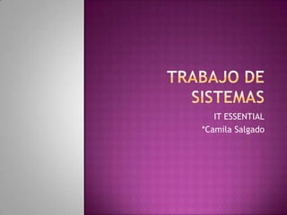 IT ESSENTIAL
*Camila Salgado
 