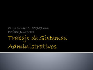 Carlis Méndez CI: 25.767.464
Profesor: Julio Bravo
 
