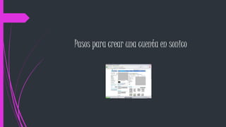Pasos para crear una cuenta en sonico 
 