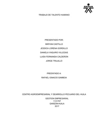 Trabajo de talento humano final corregido almacen de ropa 1  PDF 