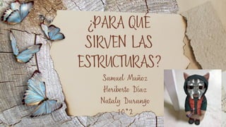 Samuel Muñoz
Heriberto Díaz
Nataly Durango
10*2
¿PARA QUÉ
SIRVEN LAS
ESTRUCTURAS?
 