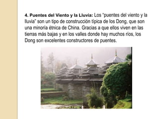 5. Ponte Vecchio: El Ponte Vecchio es un puente medieval ubicado en la preciosa ciudad de Florencia, Italia. De hecho es más que un puente, es una calle, un mercadillo y todo un punto de referencia. El puente tal como se conoce ahora fue construido en 1345 por TaddeoGaddi, después de que una inundación lo destruyera. Para financiar la obra las casas del puente fueron puestas en renta a comerciantes, y es por eso que hoy en día el Ponte Vecchio es un magnífico punto de reunión de joyeros y comerciantes del lujo.