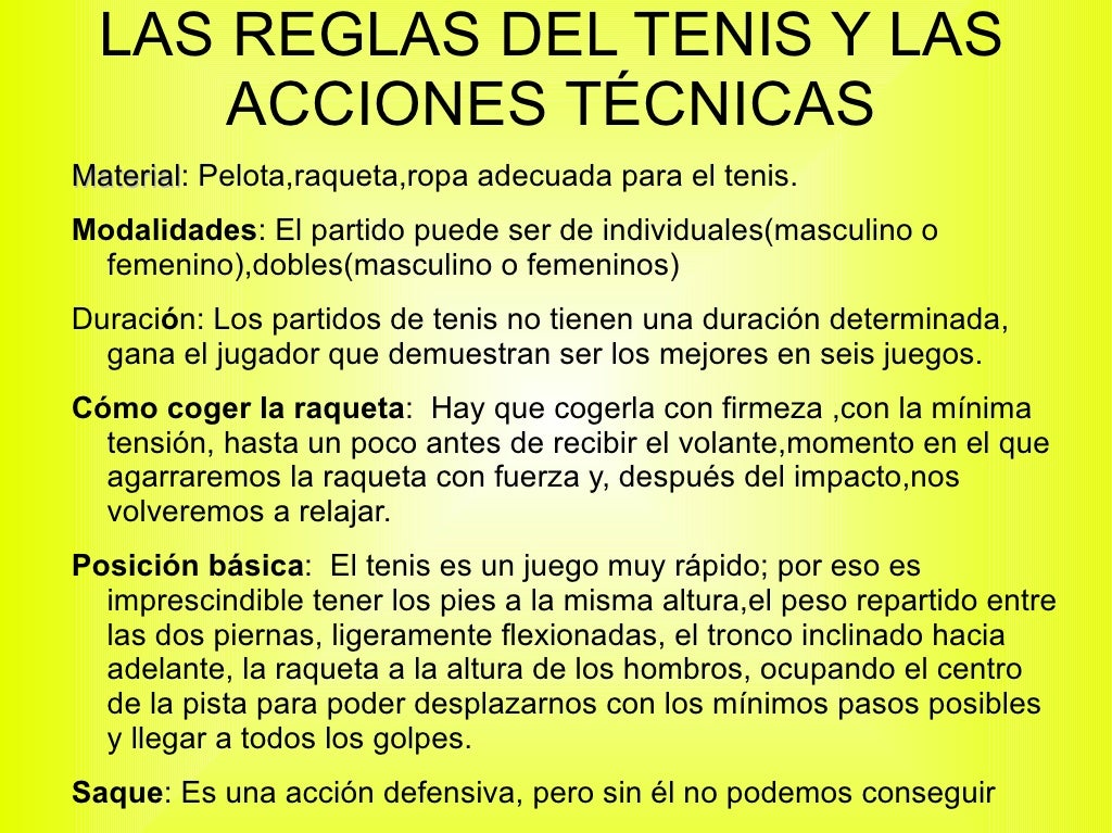 Trabajo de tenis Trabajo de tenis