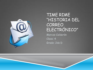 TIME RIME “HISTORIA DEL CORREO ELECTRÓNICO” 
Marcos Calderón 
Clave: 4 
Grado: 2do D  