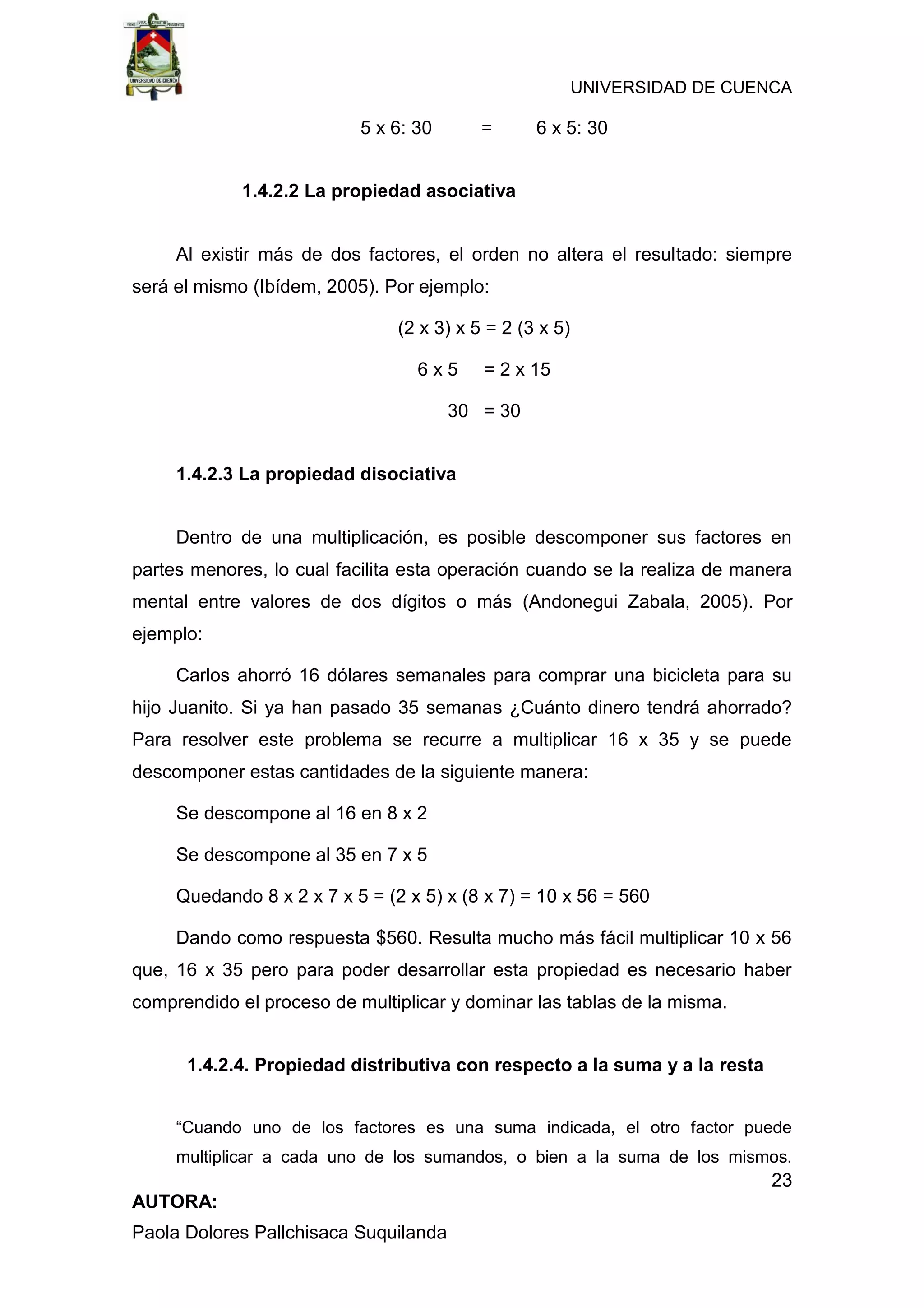 “Enseñanza de la multiplicación desde un enfoque constructivista en ...