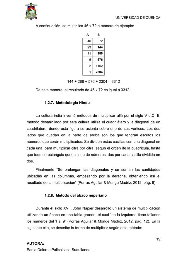 “Enseñanza de la multiplicación desde un enfoque constructivista en ...