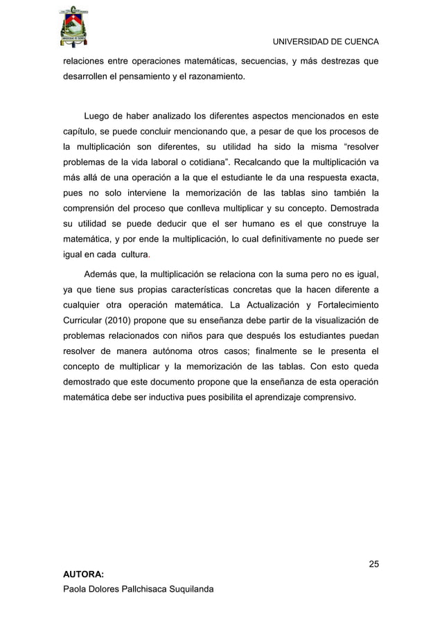 “Enseñanza de la multiplicación desde un enfoque constructivista en ...