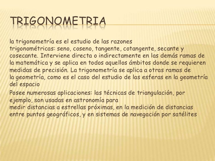 Trabajo de trigonometria, razones trigonometricas Trabajo de trigonometria, razones trigonometricas