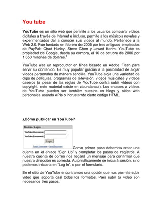 Trabajo De You Tube
