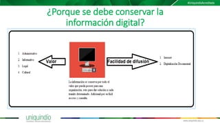 Conservación y preservación de los documentos digitales