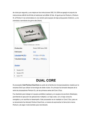 Trabajo d procesadores
