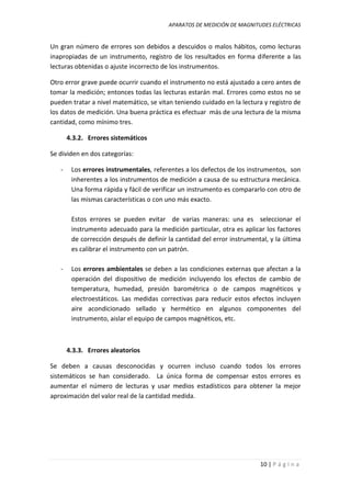 Defectos Instrumentales APARATOS DE MEDICIÓN DE MAGNITUDES ELÉCTRICAS | DOCX