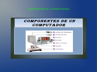 COMPONENTES DE LA COMPUTADORA 
 