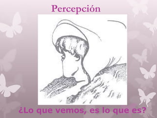 Percepción
¿Lo que vemos, es lo que es?
 