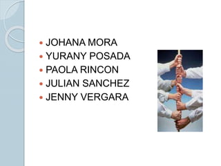  JOHANA MORA
 YURANY POSADA
 PAOLA RINCON
 JULIAN SANCHEZ
 JENNY VERGARA
 