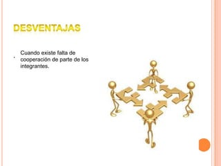 . Cuando existe falta de
cooperación de parte de los
integrantes.
 