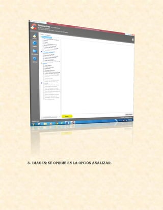 3. Imagen: se oprime en la opción analizar.
 