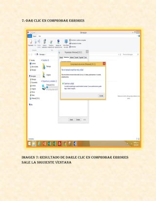 7.-dar clic en comprobar errores
Imagen 7: resultado de darle clic en comprobar errores
sale la siguiente ventana
 