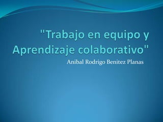 Anibal Rodrigo Benitez Planas

 