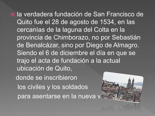 FUNDACION DE QUITO | PPT