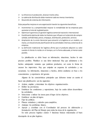 Trabajo ensayo logistica | DOCX