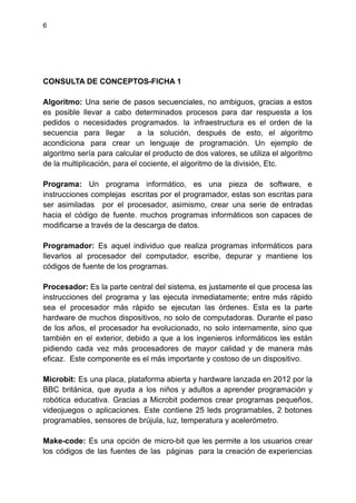 Informe escrito sobre programacion en Micro:Bit | PDF