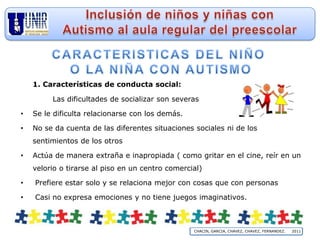 Inclusión de Niños y Niñas con Autismo al Aula Regular de Preescolar