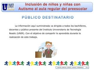 Inclusión de Niños y Niñas con Autismo al Aula Regular de Preescolar
