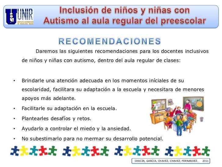 Inclusión De Niños Y Niñas Con Autismo Al Aula Regular De Preescolar
