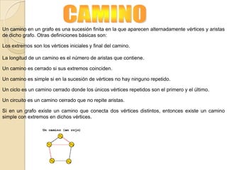 Grafo nulo: Se dice que un grafo es nulo cuando los vértices que lo componen no están conectados, esto es, que son vértices aislados. LAZO O BUCLELazo o bucle es aquel cuyas terminales son el mismo nodo; suponiendo G(N, S) un grafo y N´ un subconjunto de N así mismo S´ un subconjunto de S cuyas terminales pertenecen a N.LAZO O BUCLE