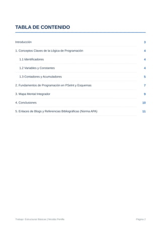 Estructuras Básicas de Programación: Variables, Algoritmos y PSeInt | PDF