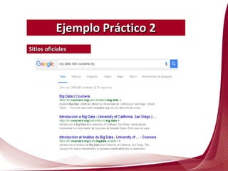Ejemplo Práctico 2Ejemplo Práctico 2
Sitios oficialesSitios oficiales
 