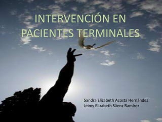 INTERVENCIÓN EN PACIENTES TERMINALES Sandra Elizabeth Acosta Hernández Jeimy Elizabeth Säenz Ramírez 