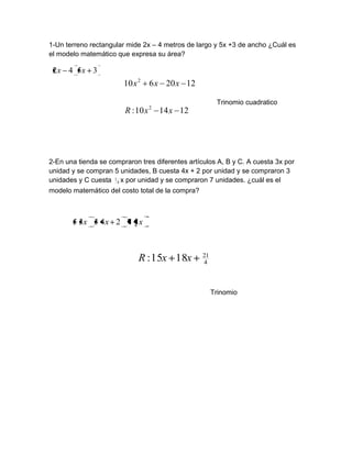 Ecuaciones Lineales………………………………………………