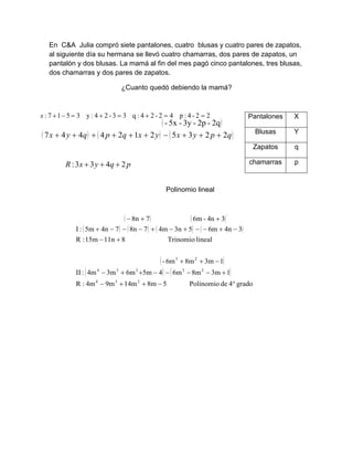 Multiplicación……………………………………………………….