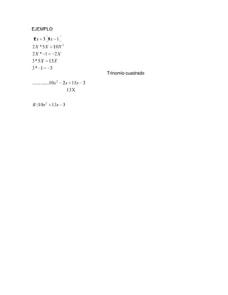 Factorización………………………………………………………