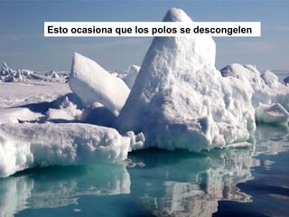 Esto ocasiona que los polos se descongelen 