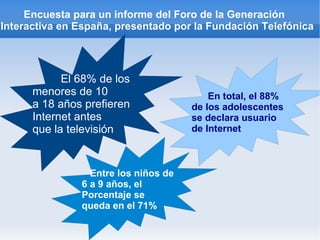 Internet En muchas situaciones, los adolescentes, pecando de su inocencia, se encuentran desprotegidos ante desconocidos que abusan de su confianza para engañarles. De ahí que las familias deban conocer los peligros a los que se exponen los menores en la red.  