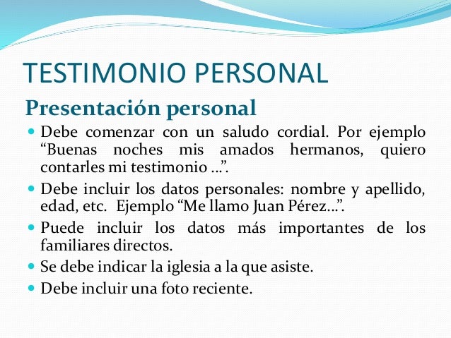 Testimonio Introduction Example Testimonio Ejemplo – Cómo escribir (y compartir) tu testimonio ...
