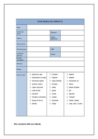 Our contract with our clients
 
