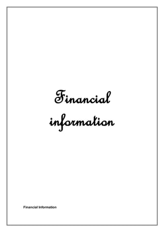 Financial
information
Financial Information
 